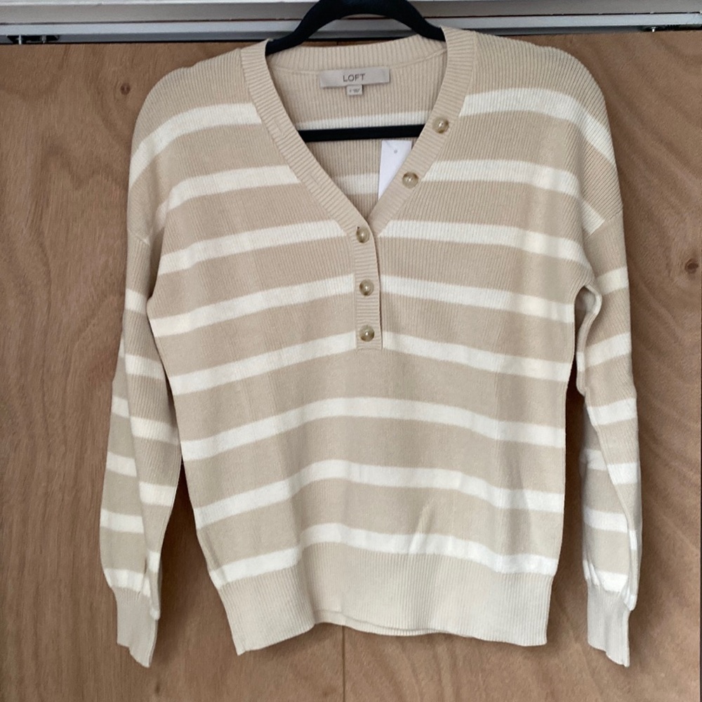 Loft striped sweater. Nice for spring !